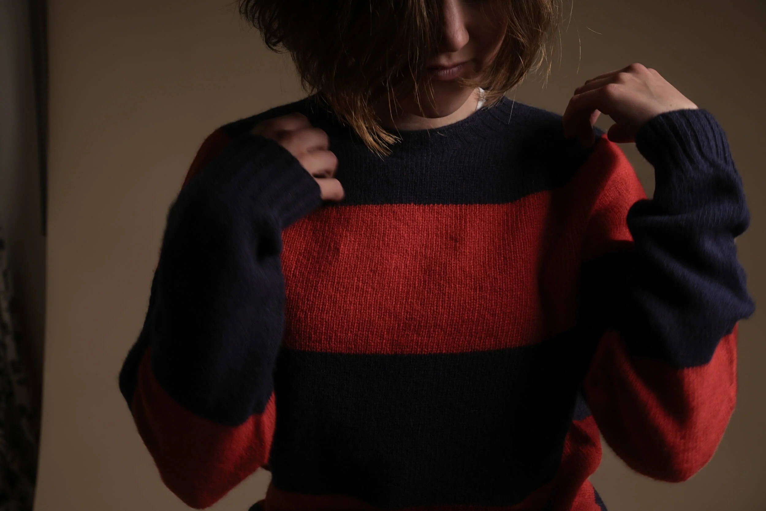 Banded Shetland Lambswool Jumper - Image 6