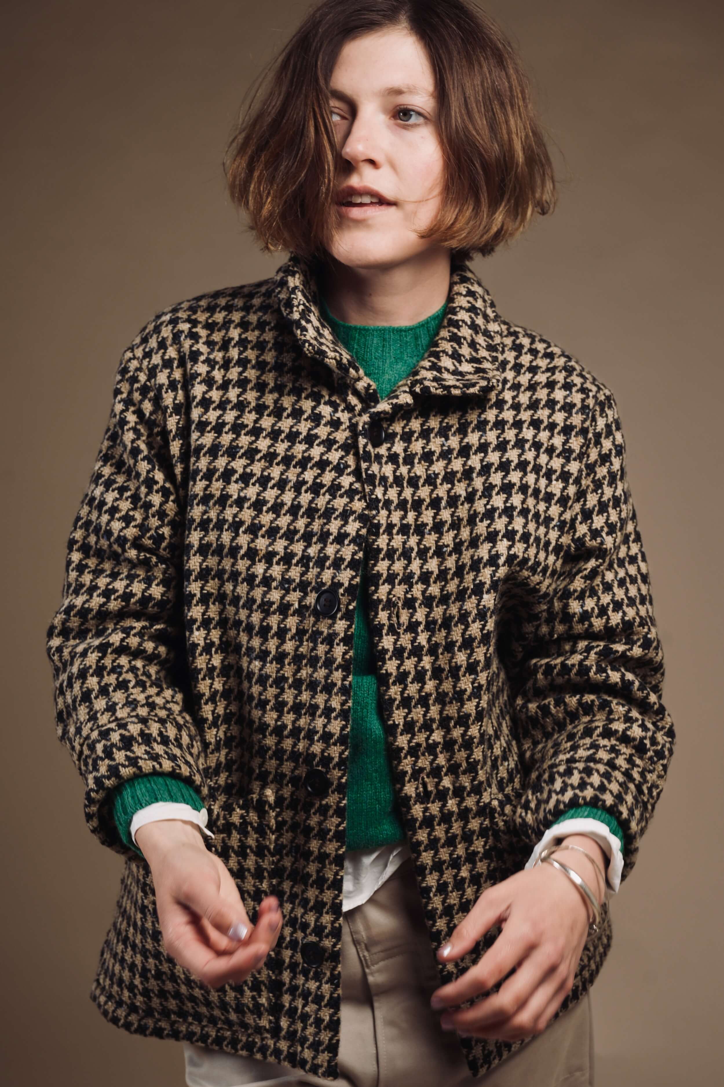 Celtic Wool Jacket in Houndstooth - Image 8