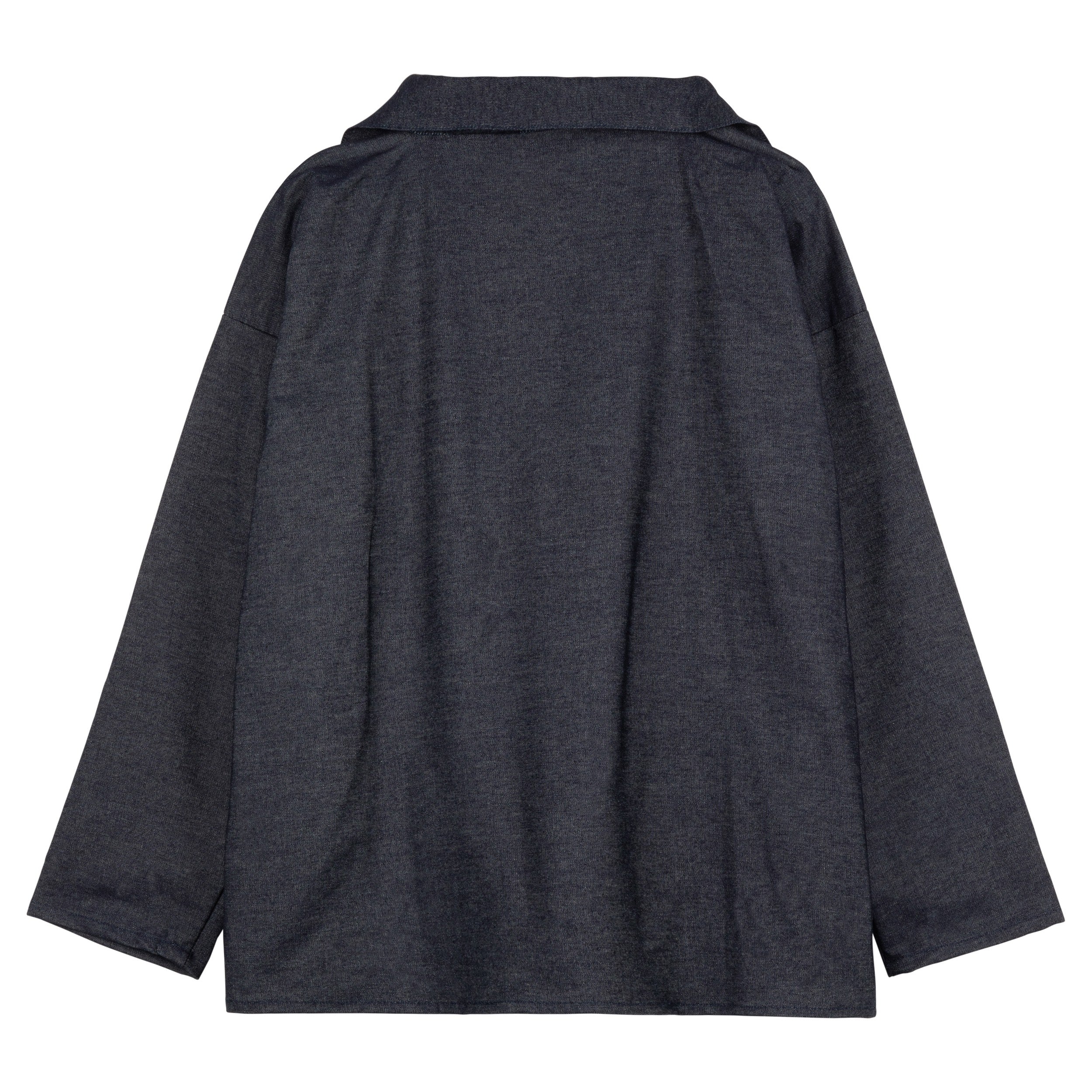 V-Neck Smock in Denim - Image 7