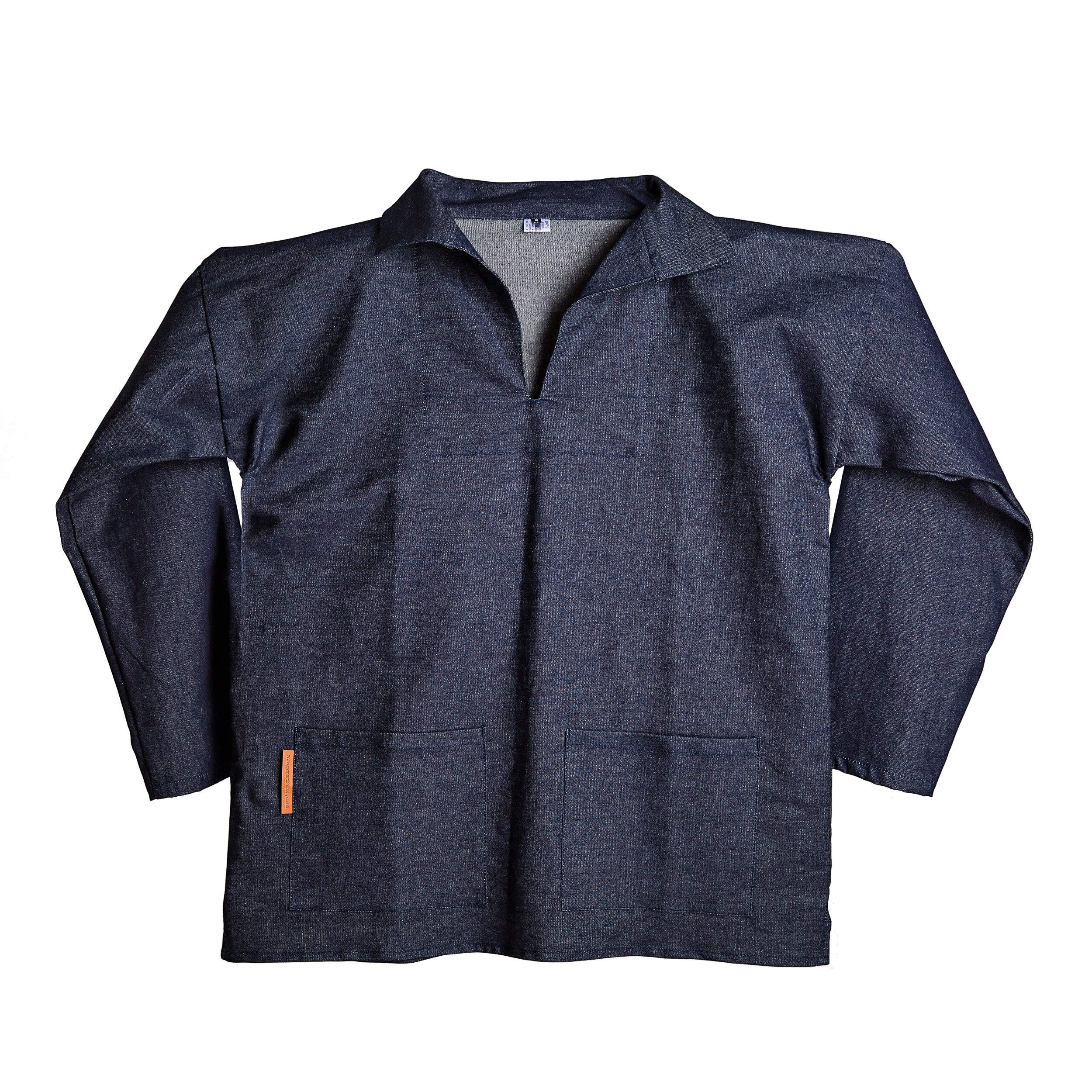 V-Neck Smock in Denim - Image 9