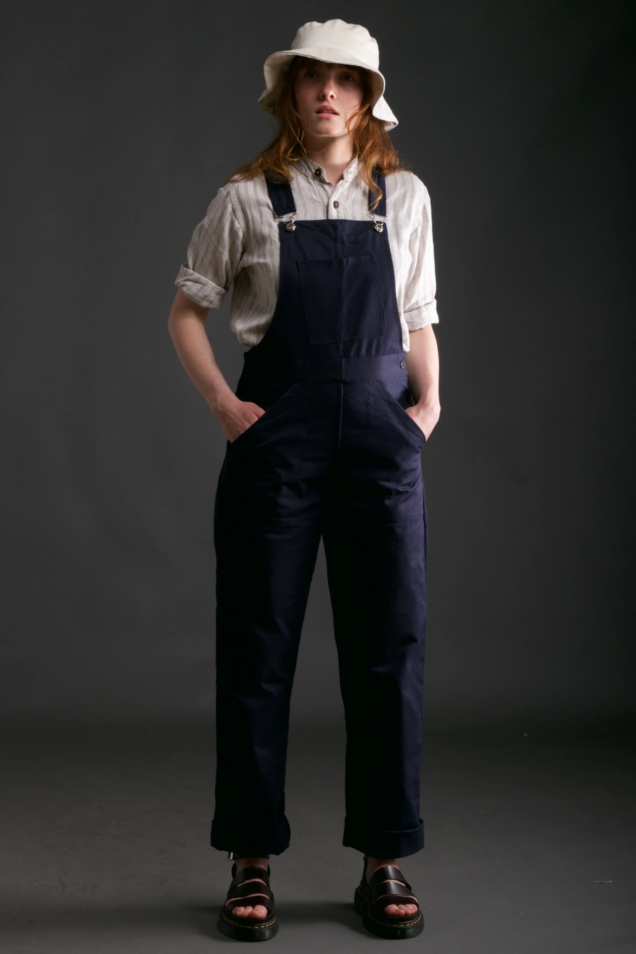 Women's Dungarees Navy - Image 5