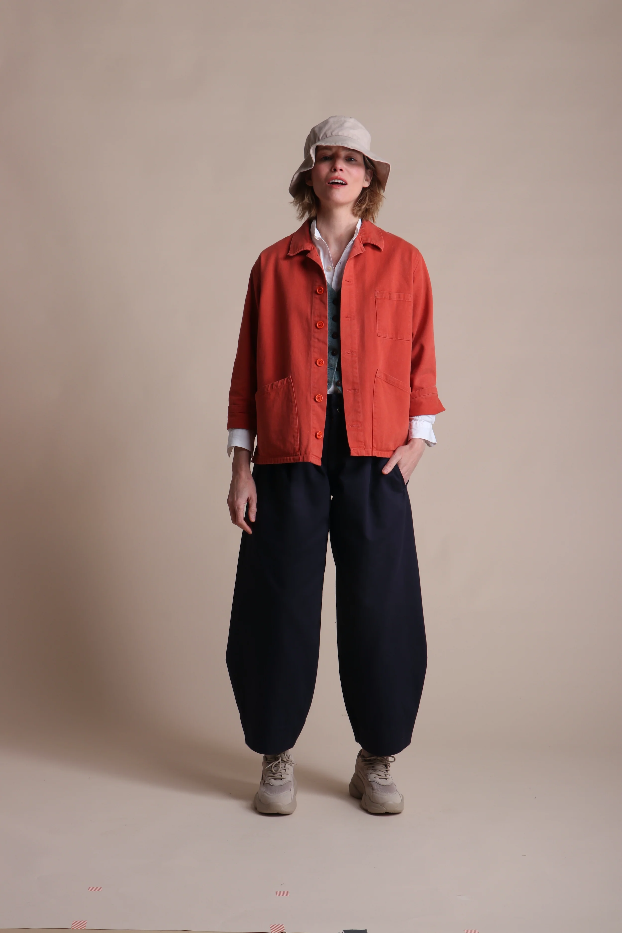 Dutch Trouser in Navy Cotton Twill - Image 3