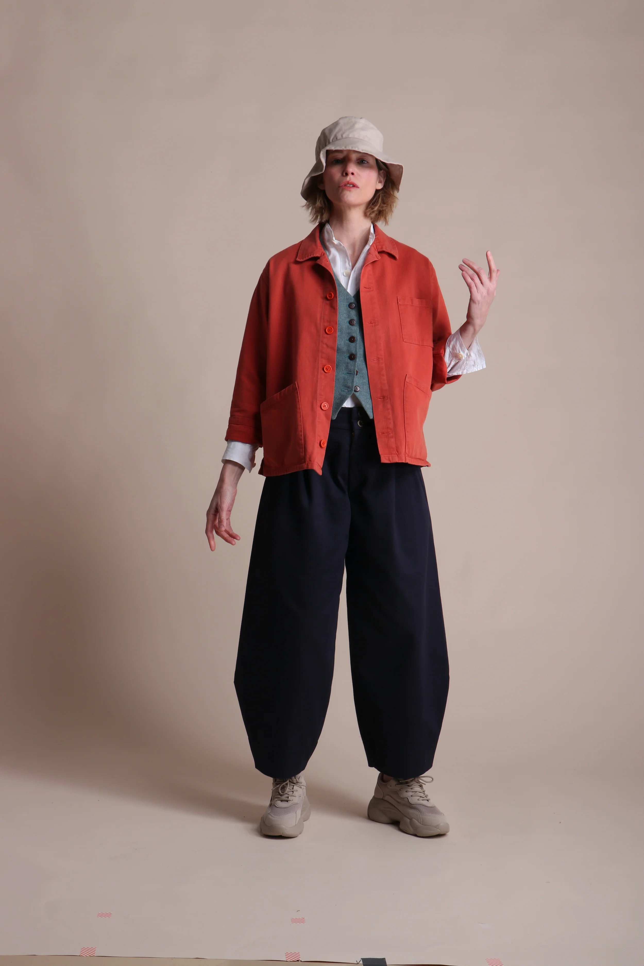 Dutch Trouser in Navy Cotton Twill - Image 4