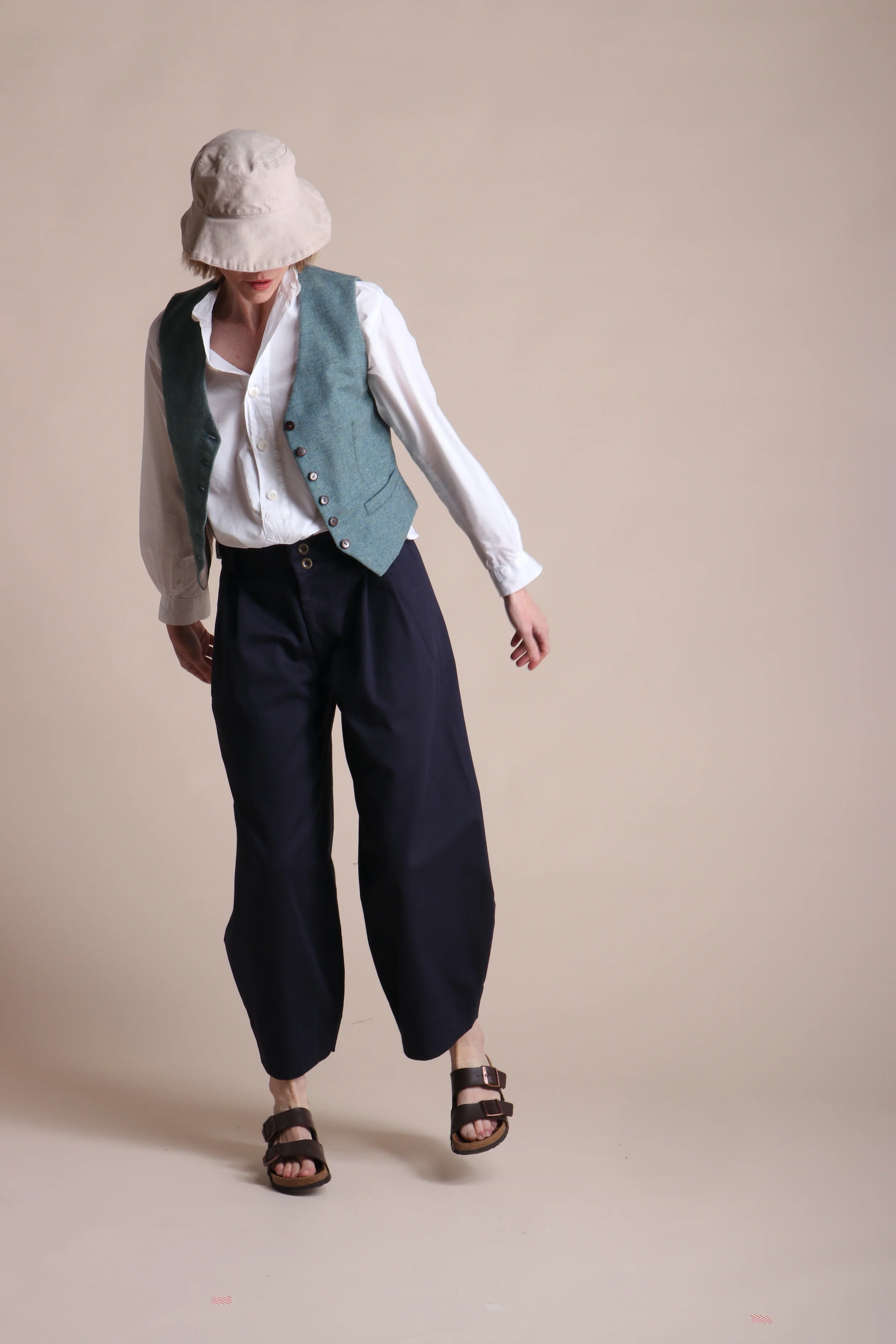 Dutch Trouser in Navy Cotton Twill - Image 5