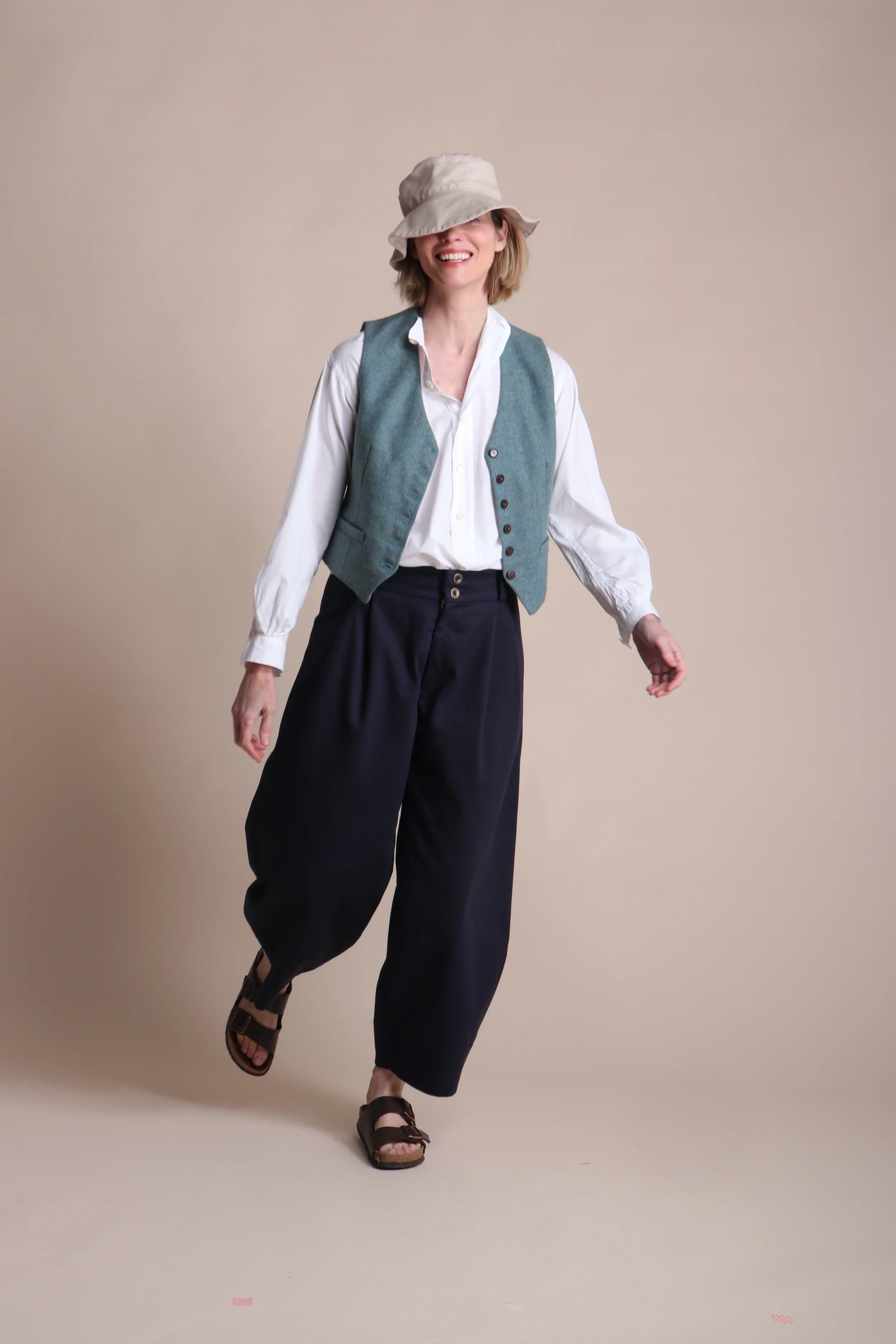 Dutch Trouser in Navy Cotton Twill - Image 6