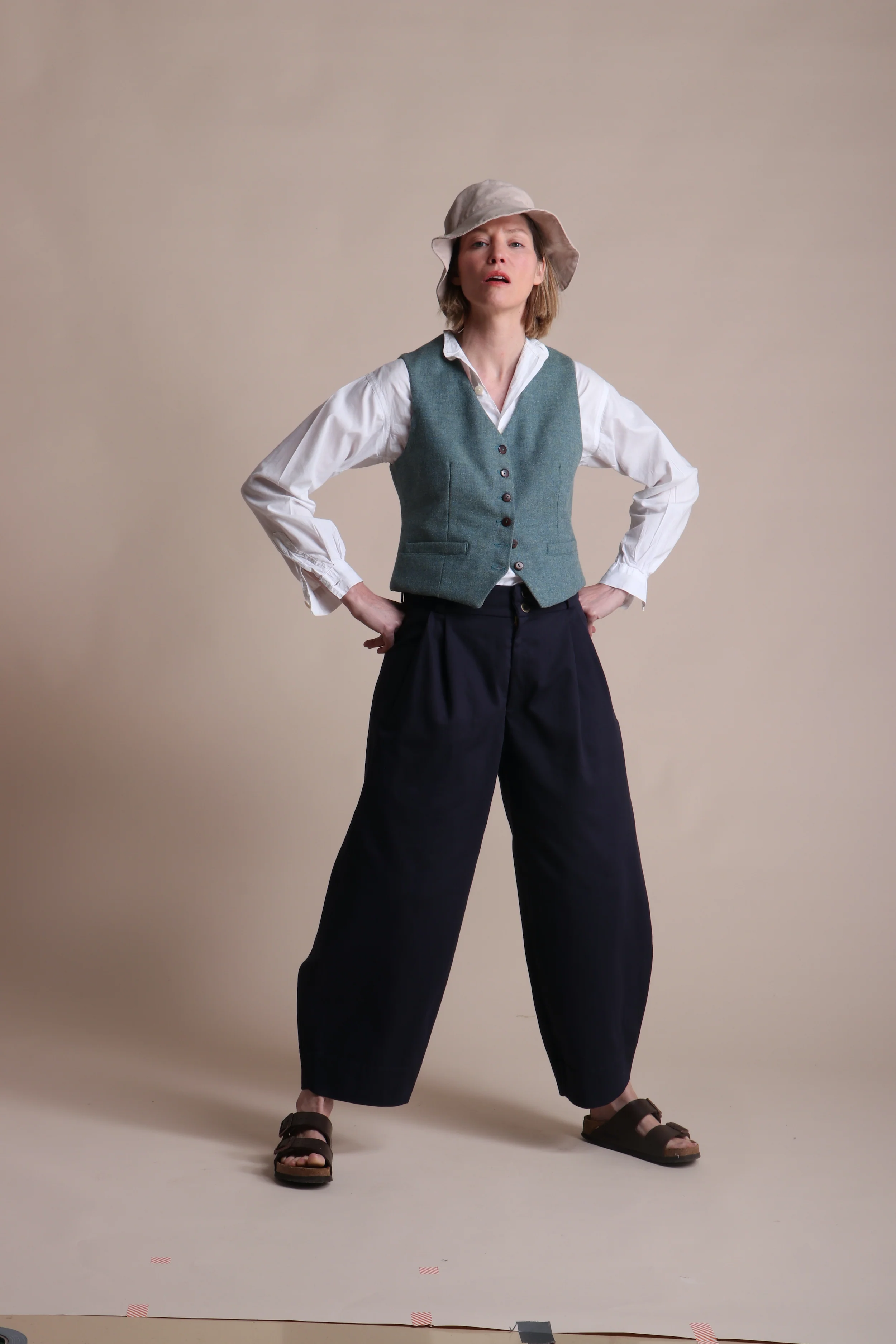 Dutch Trouser in Navy Cotton Twill - Image 7