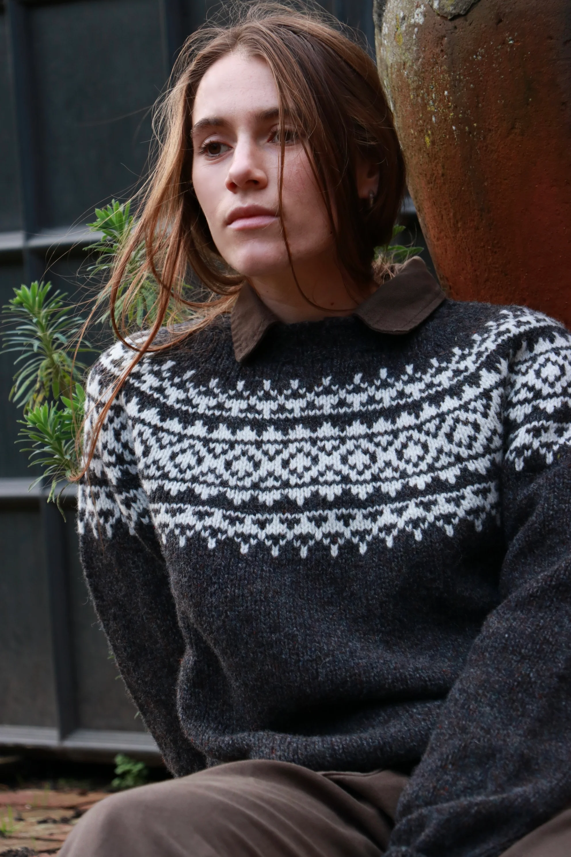 Heavy Yoke Crew Neck Sweater - Image 9