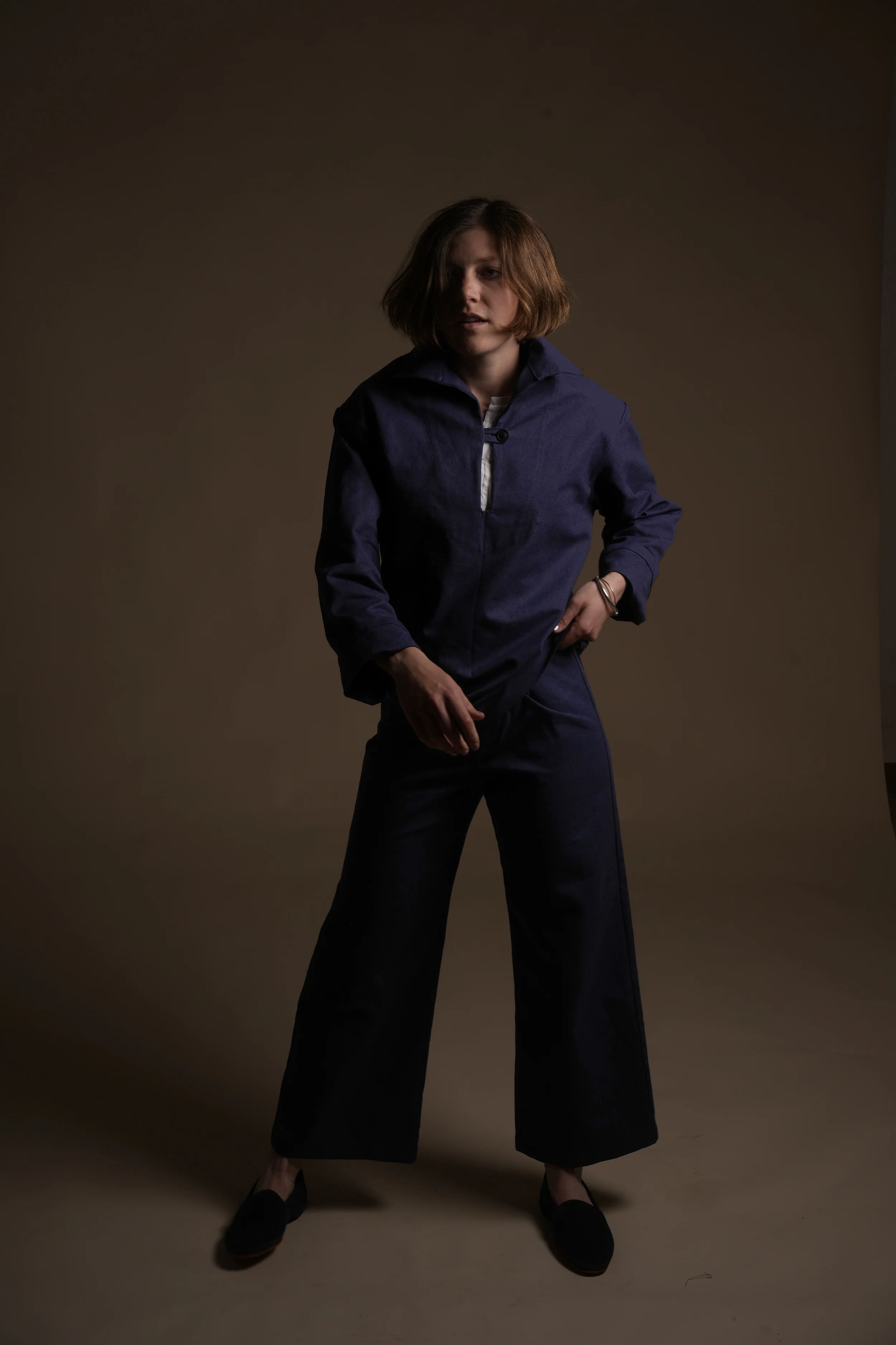 Loop Button Smock In Sailcloth - Image 3