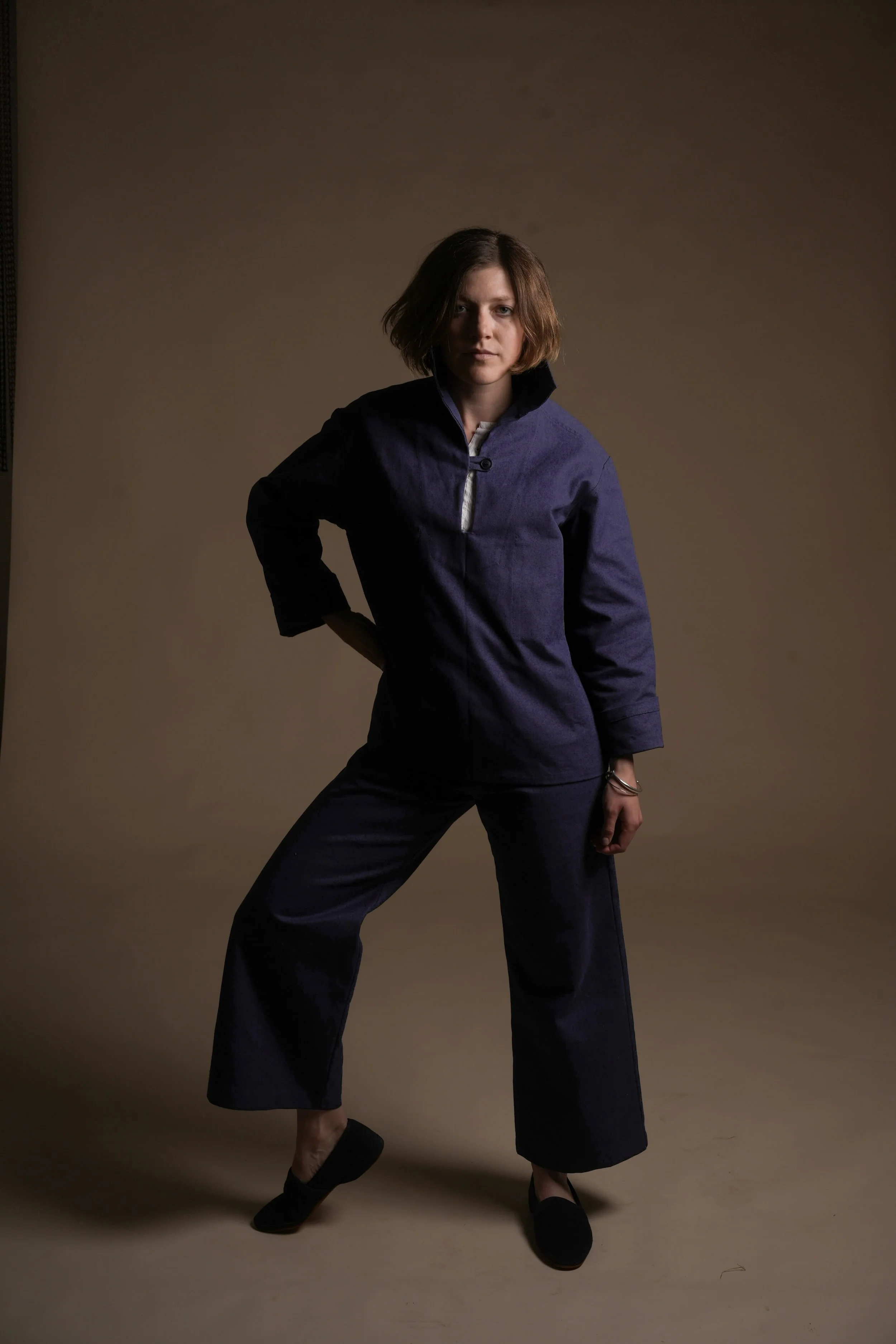 Loop Button Smock In Sailcloth - Image 4