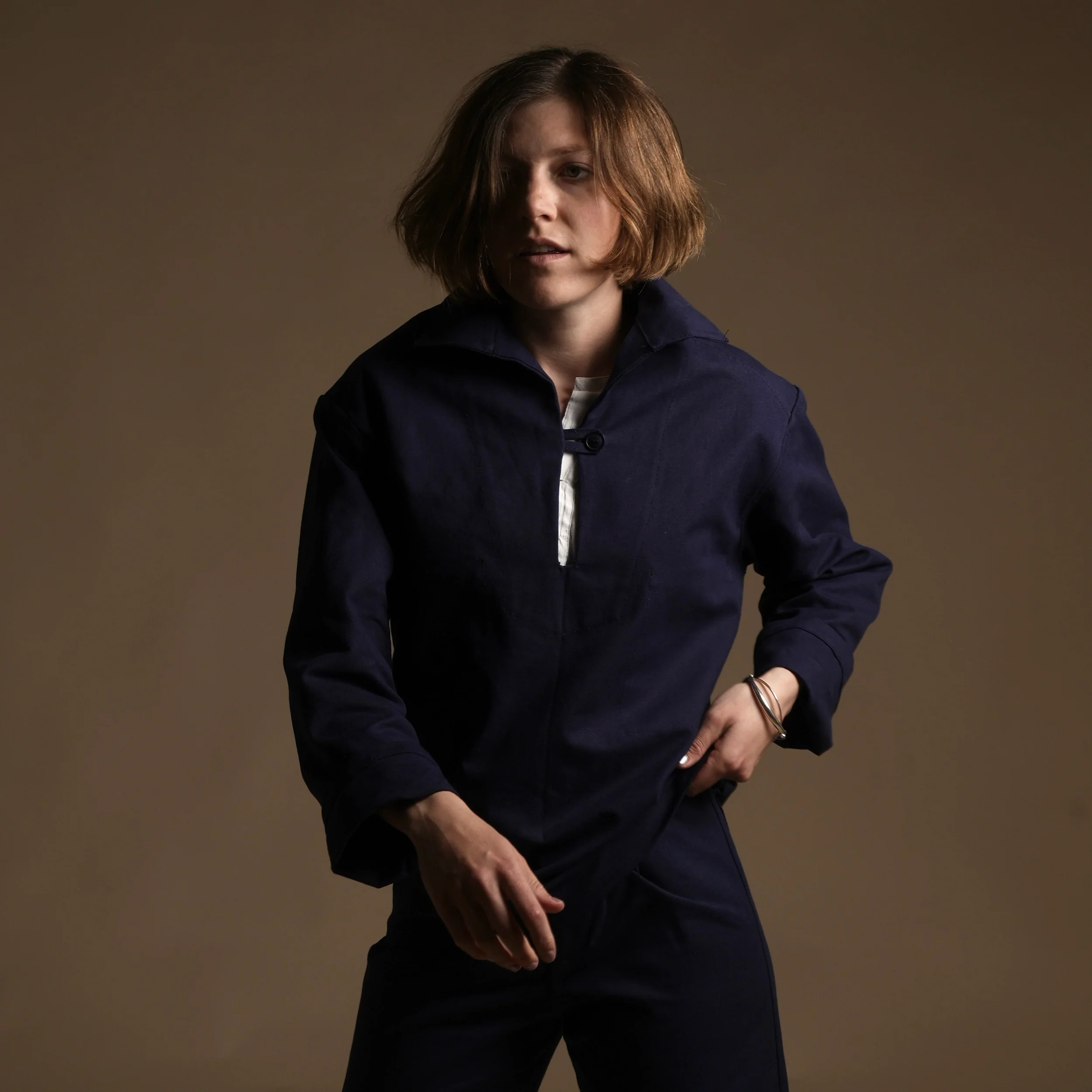 Loop Button Smock In Sailcloth - Image 5