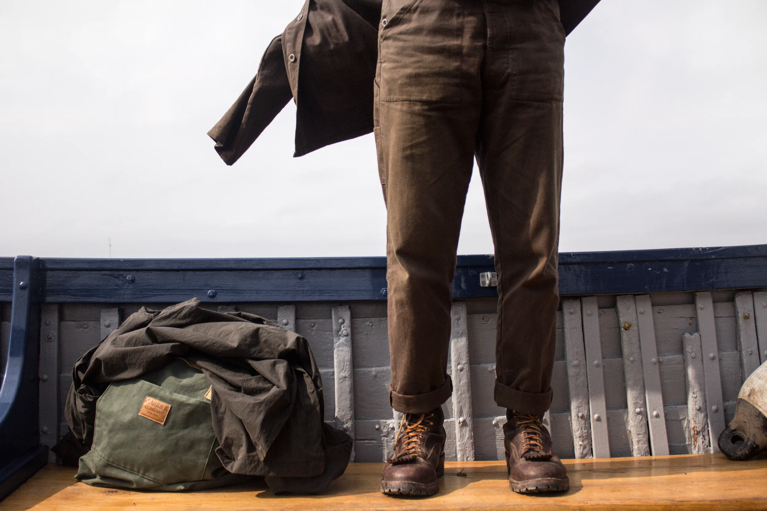 Men's Work Trouser Olive - Image 8