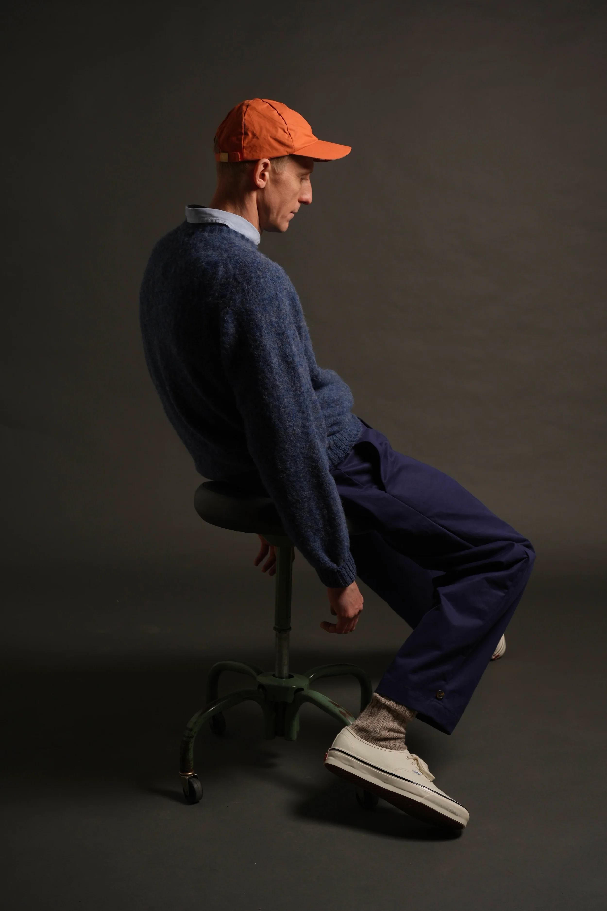 Waxed Cotton Cap Orange - Image 8