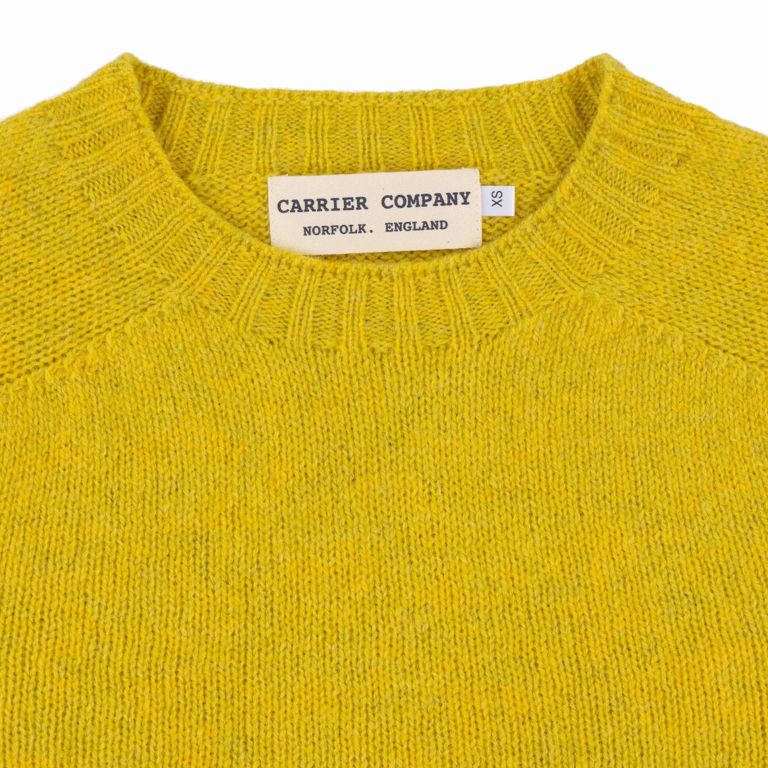 Shetland Lambswool Jumper in Acid - Image 3