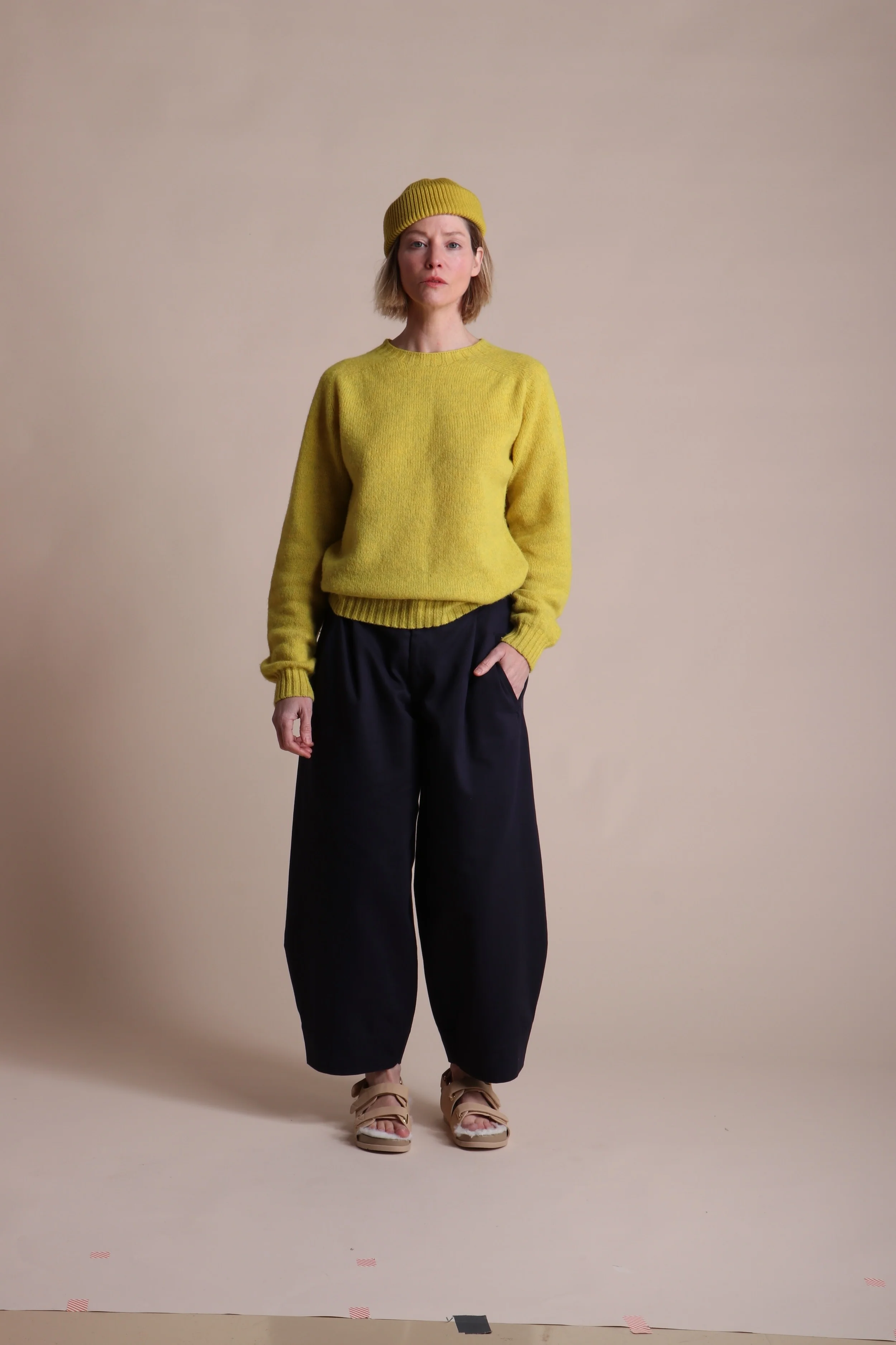 Shetland Lambswool Jumper in Acid - Image 5