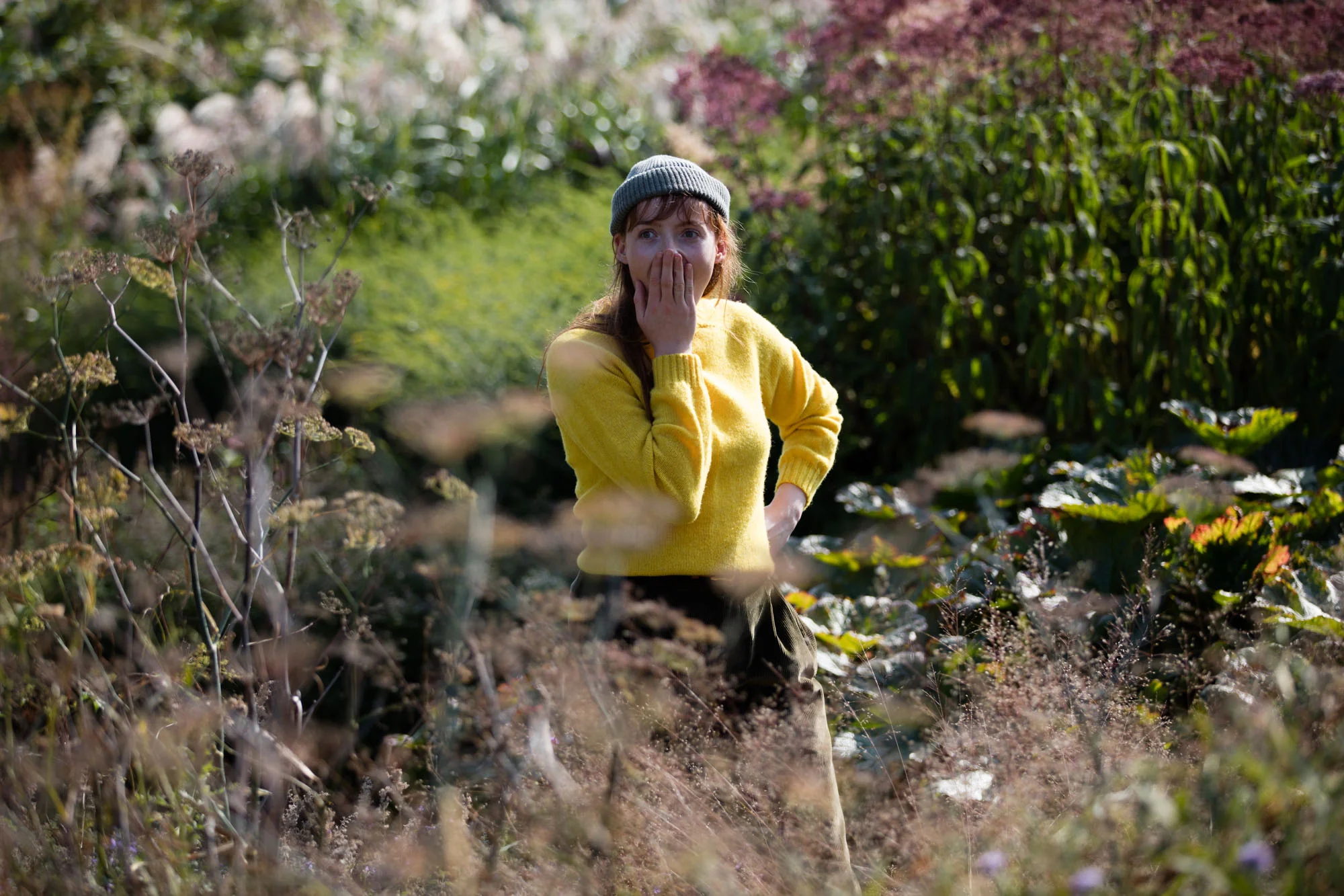 Shetland Lambswool Jumper in Acid - Image 7