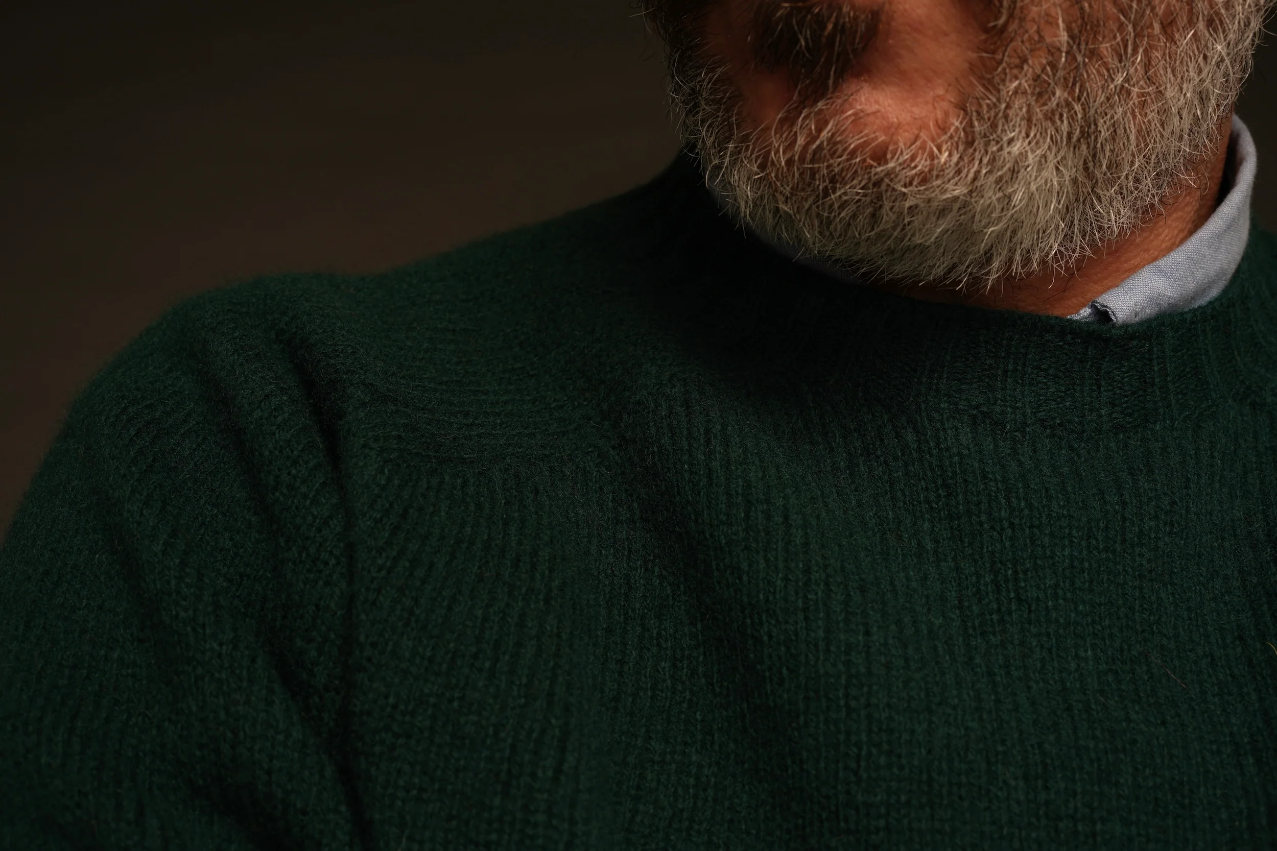 Shetland Lambswool Jumper in Ivy - Image 10
