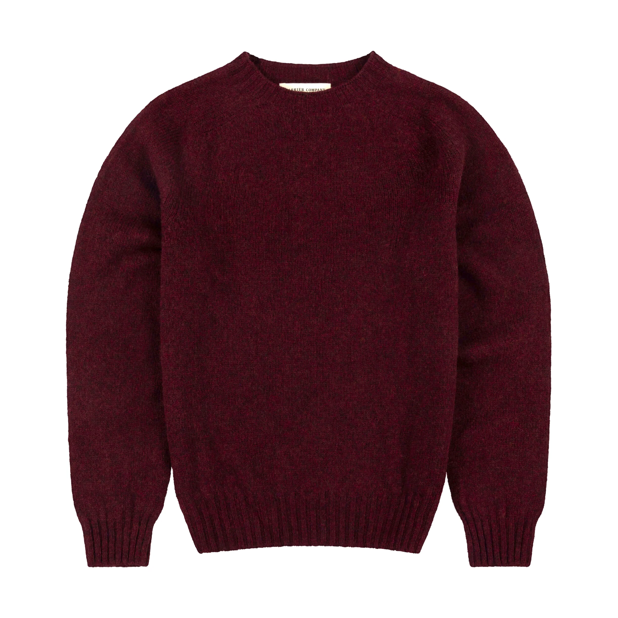 Shetland Lambswool Jumper in Mulberry