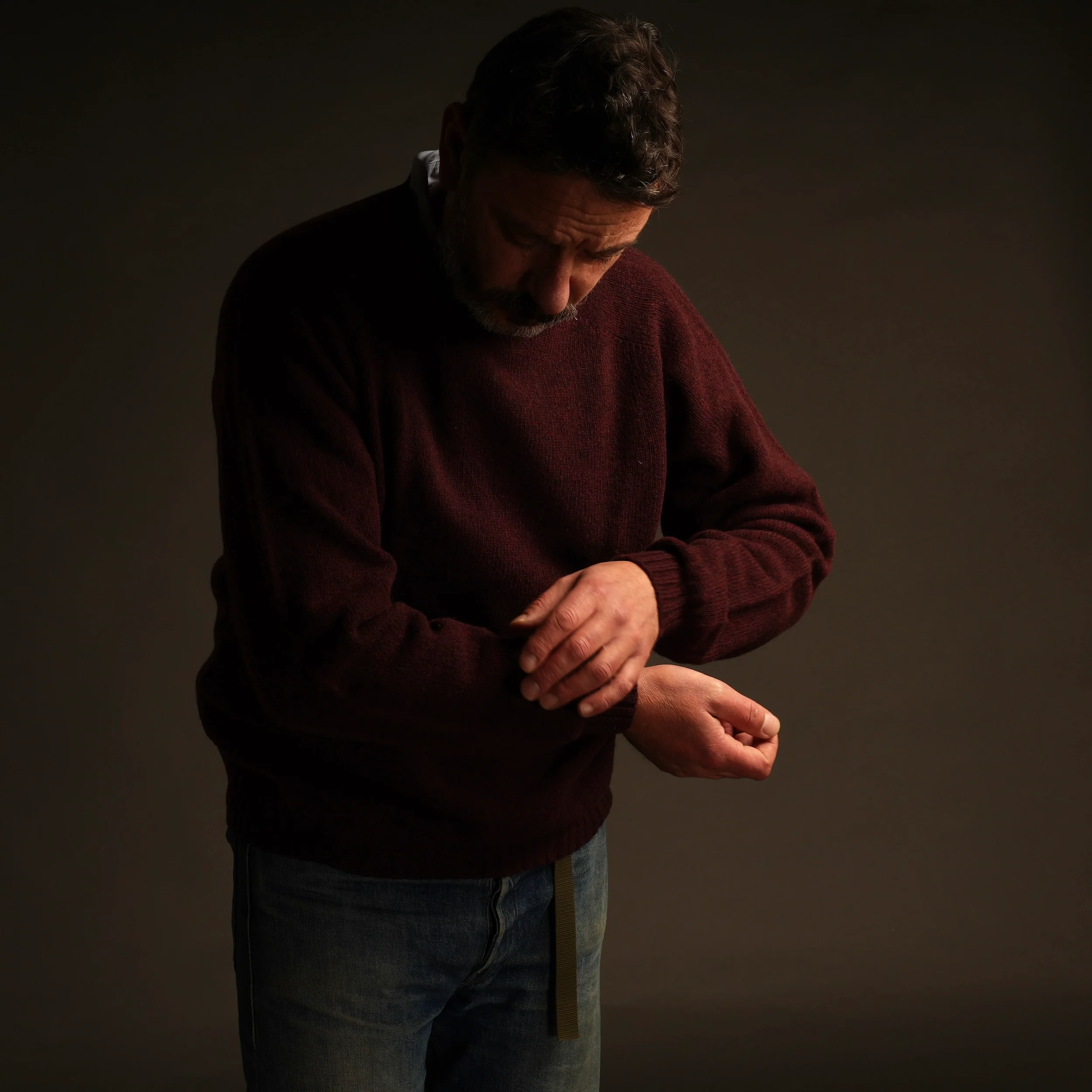 Shetland Lambswool Jumper in Mulberry - Image 6