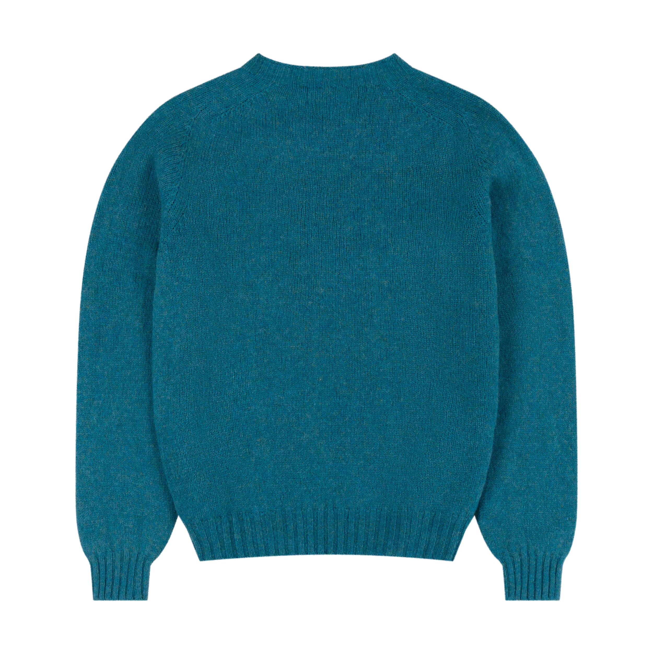 Shetland Lambswool Jumper In Kingfisher - Image 4