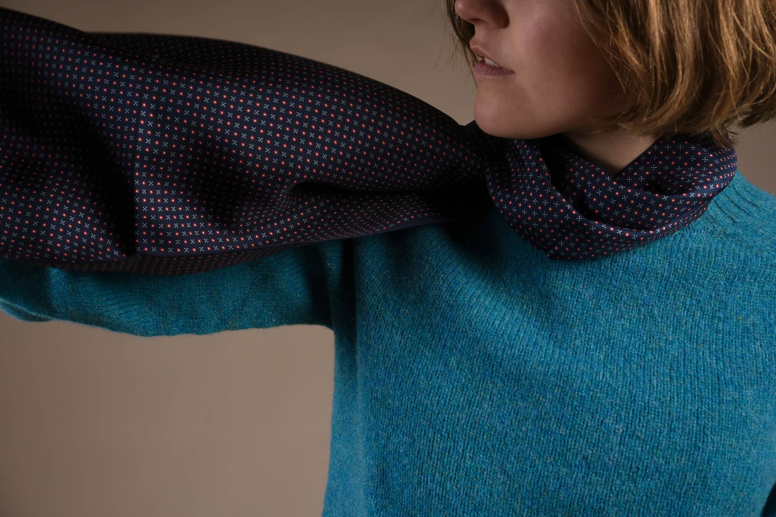 Shetland Lambswool Jumper In Kingfisher - Image 7