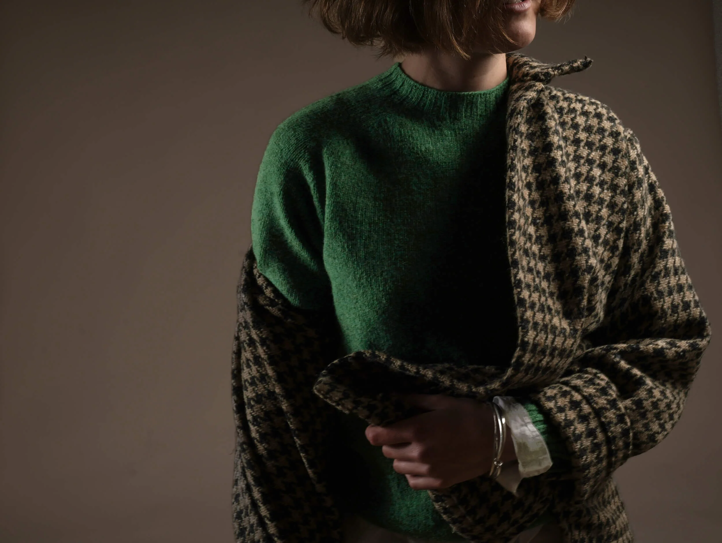 Shetland Lambswool Jumper In Jade - Image 6
