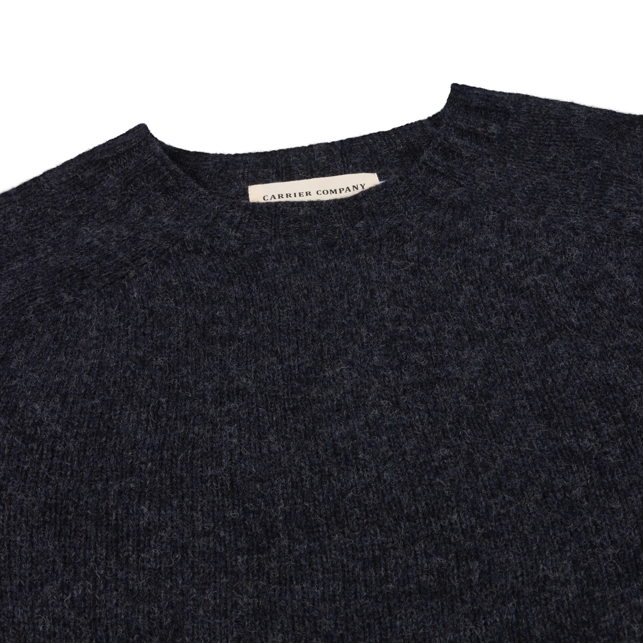 Shetland Lambswool Jumper In Coal - Image 3