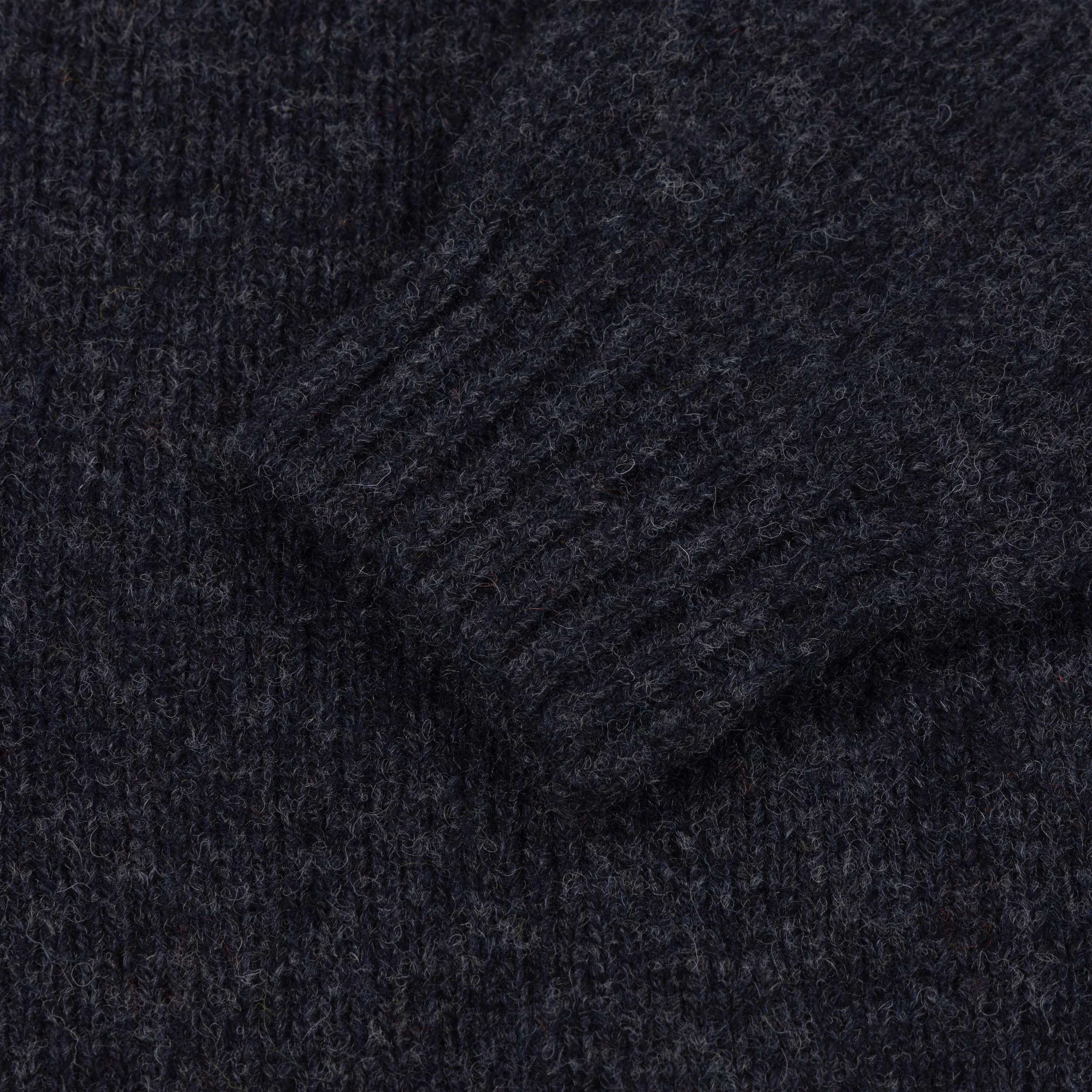 Shetland Lambswool Jumper In Coal - Image 4