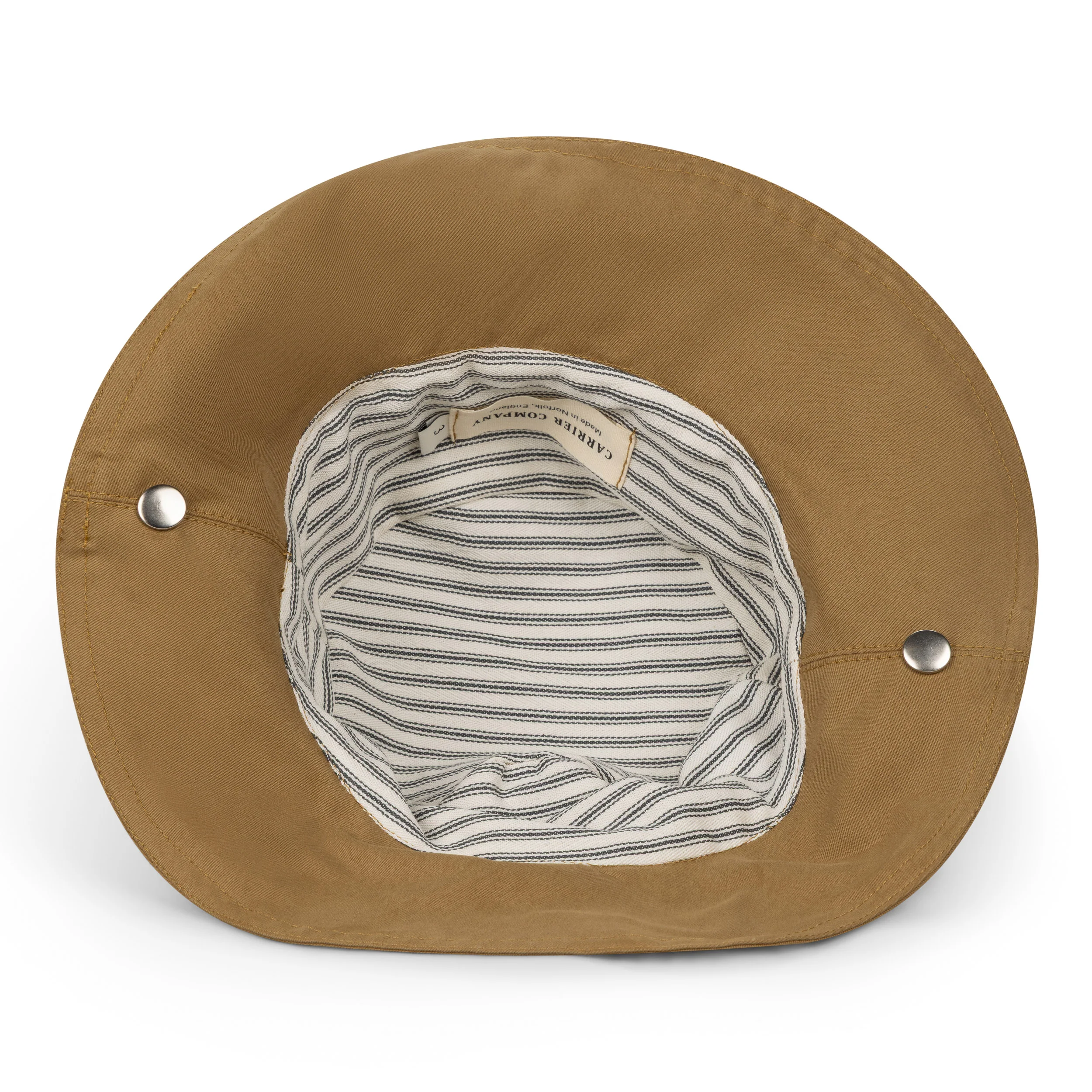 Tan Drill Summer Popper Hat - Image 3