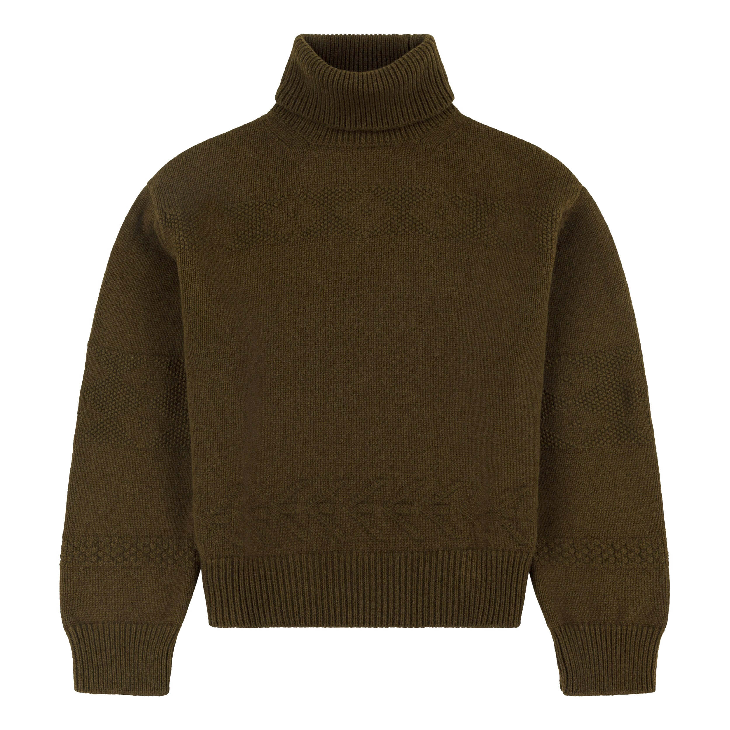 Textured Polo Neck